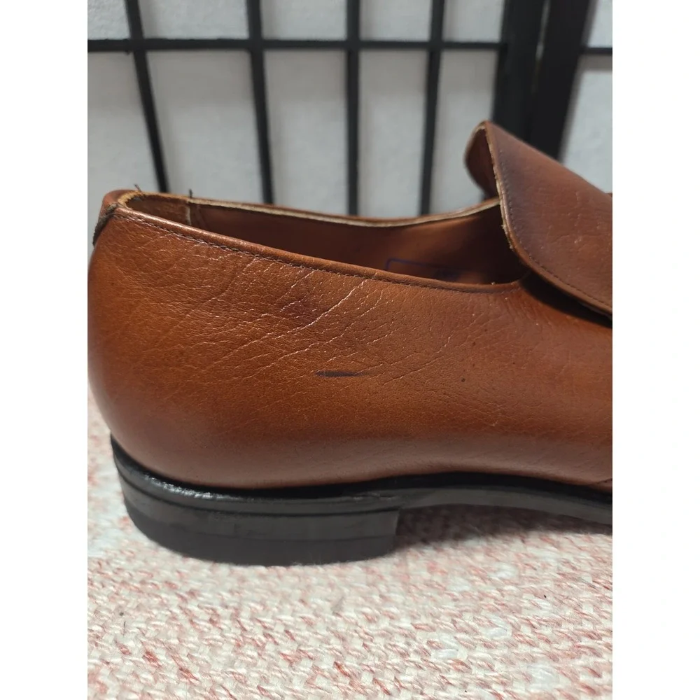 Size 14 D IRON AGE CO Steel Toe Work Loafers  Brown Cognac